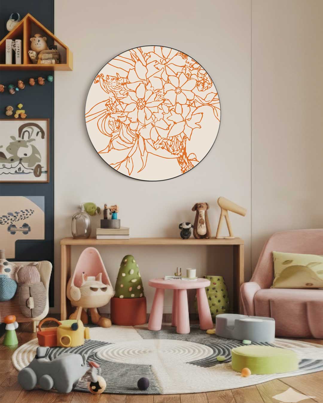 Bloemenpracht Muurcirkel-WallArtistic