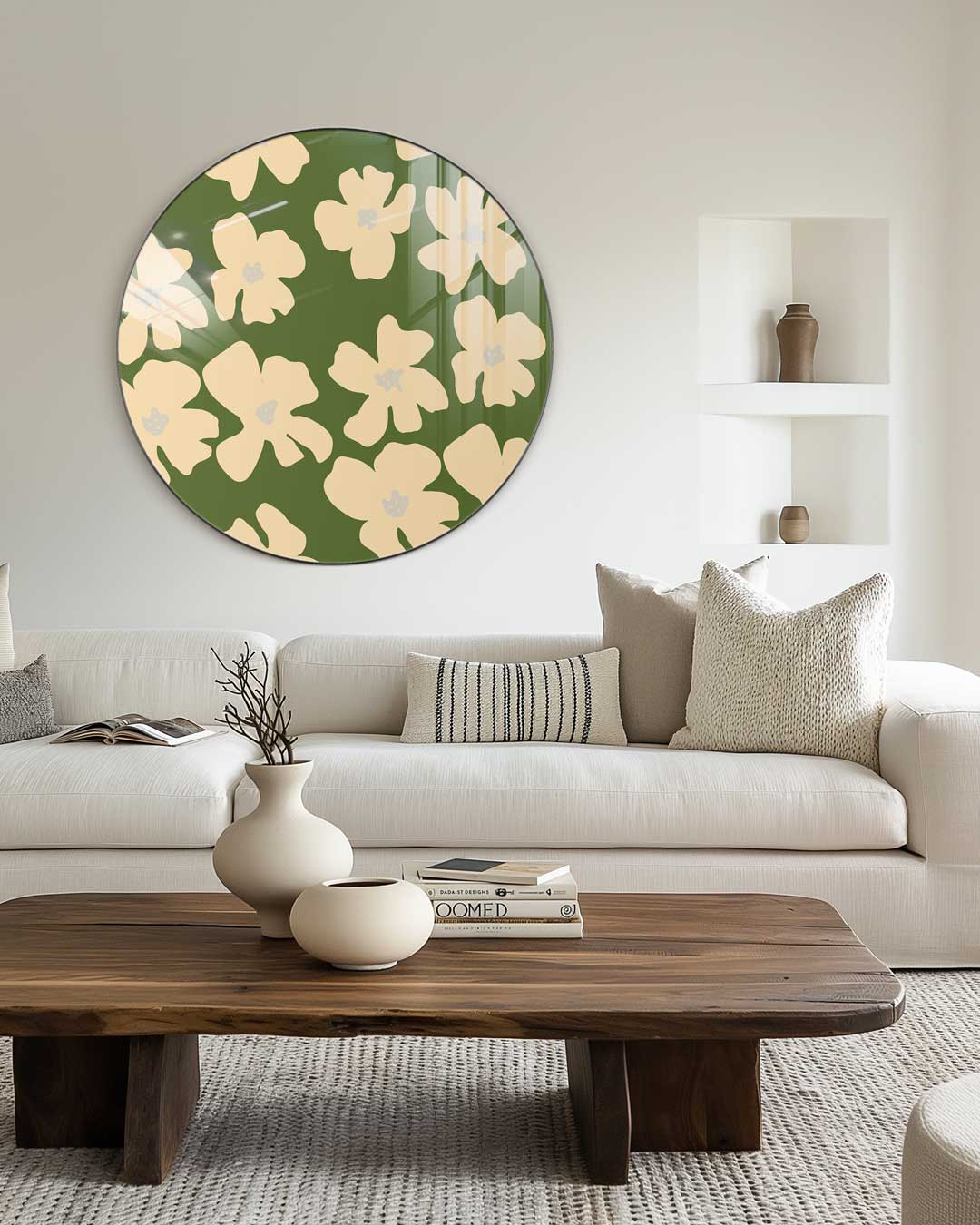 Bloeiende Bloemen Muurcirkel-WallArtistic
