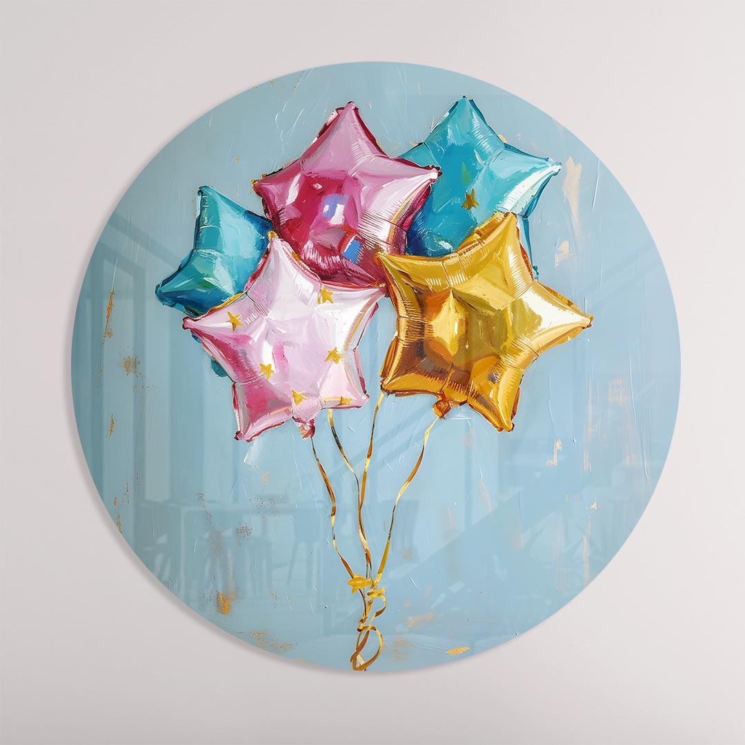 Sterrenballon Muurcirkel-WallArtistic