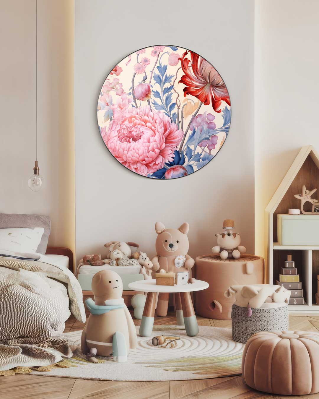 Bloemenpracht Muurcirkel-WallArtistic