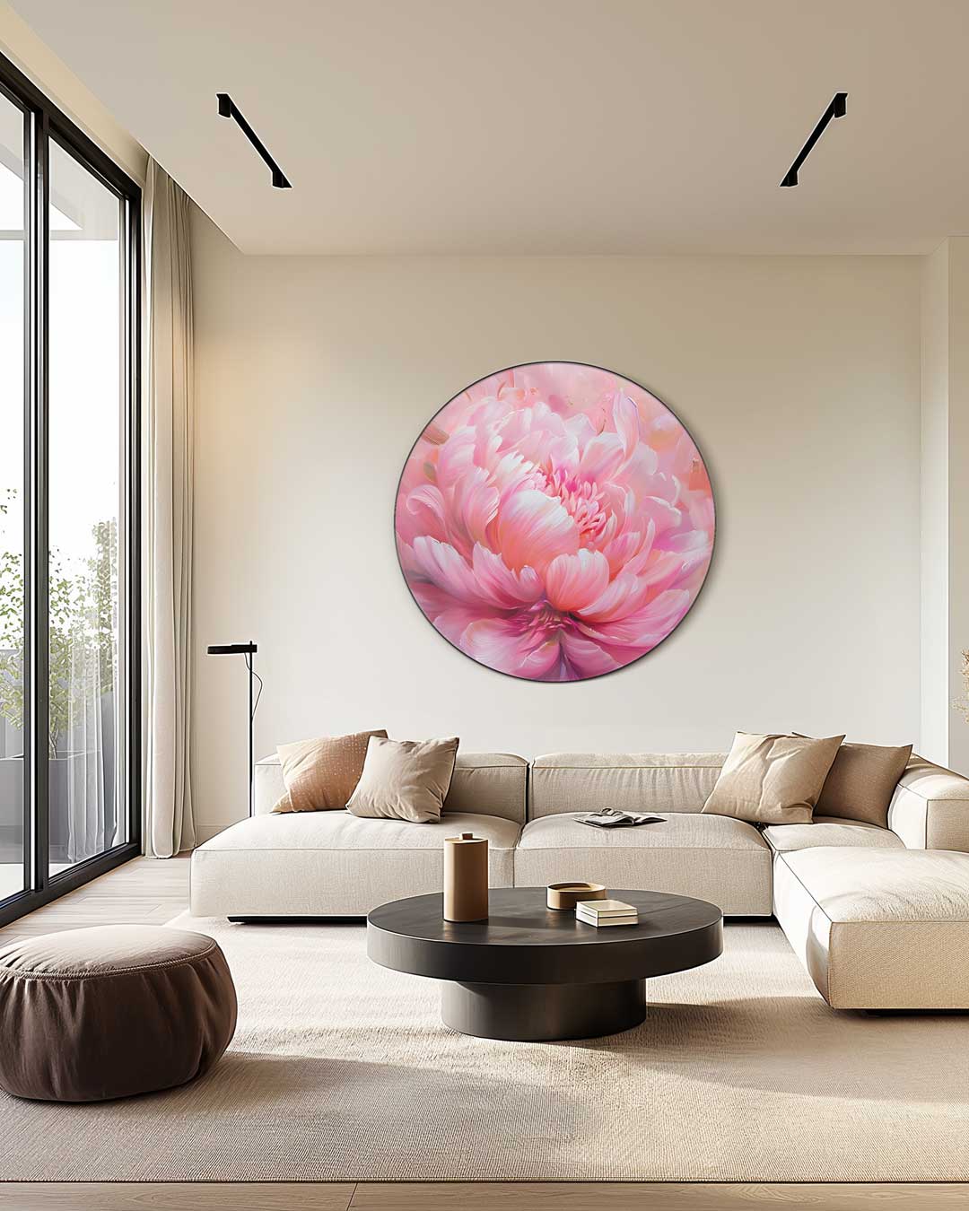 Bloemige Muurcirkel-WallArtistic