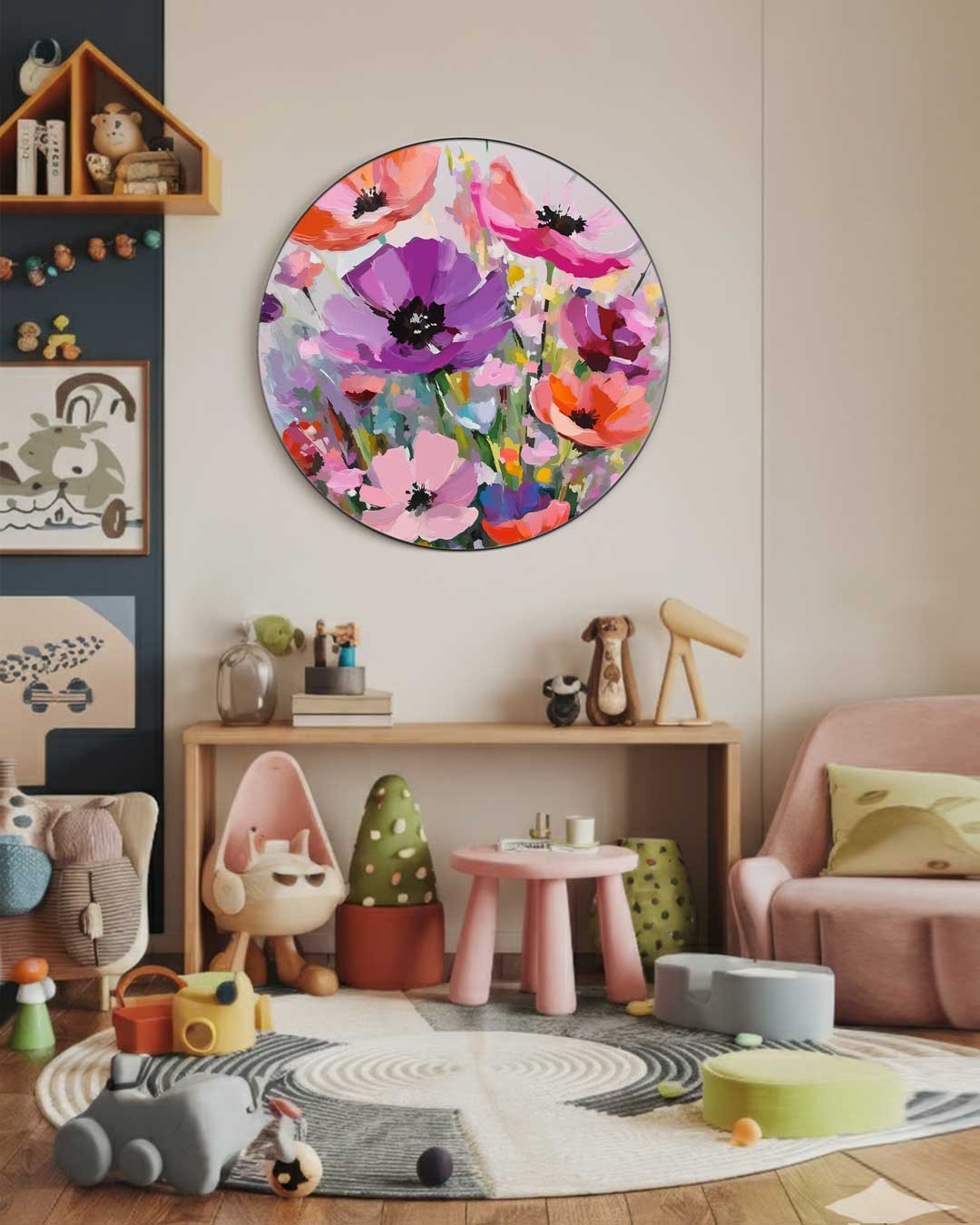 Bloemenpracht Muurcirkel-WallArtistic