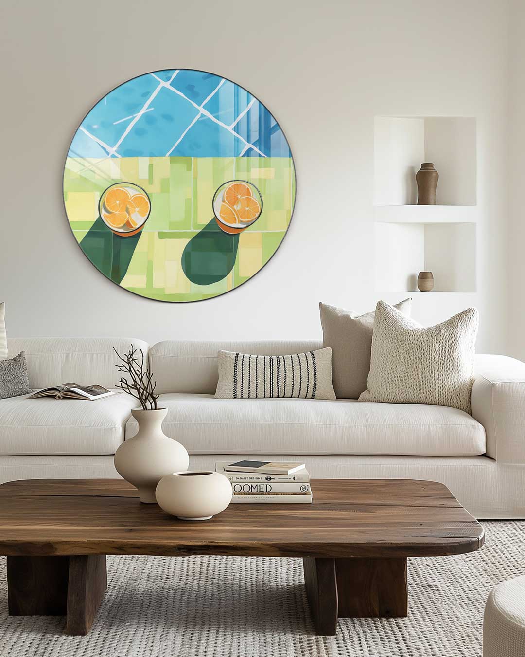 Zomerse Citrus Muurcirkel-WallArtistic