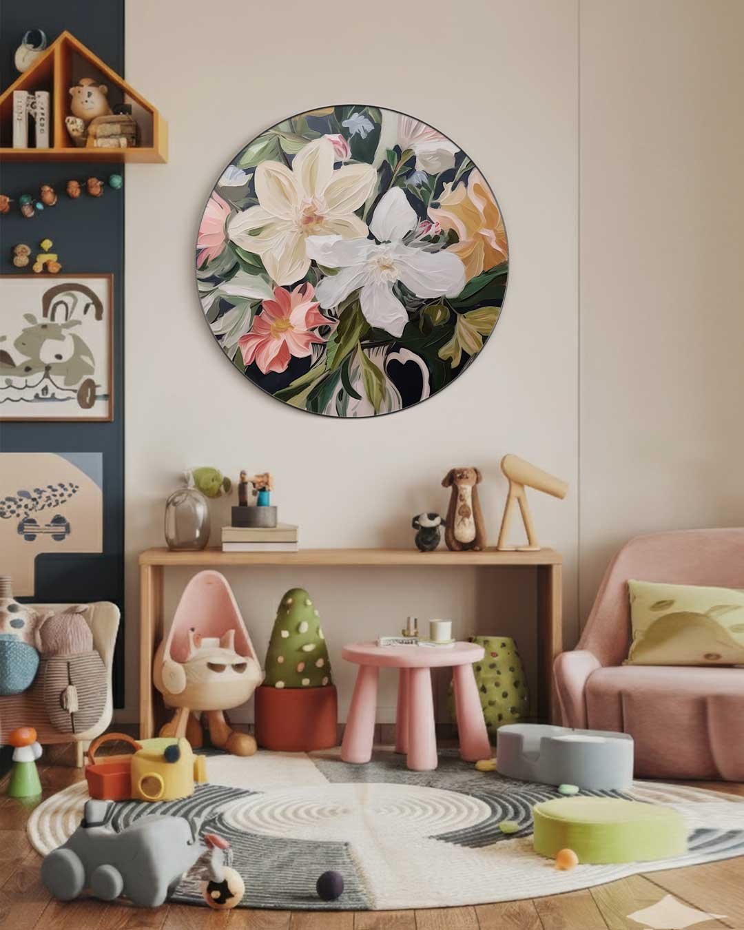 Bloemenpracht Muurcirkel-WallArtistic