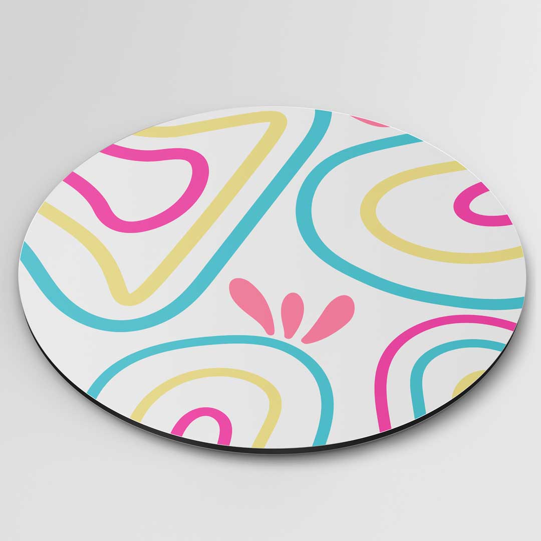 Vrolijke Pastel Kleuren Muurcirkel-WallArtistic