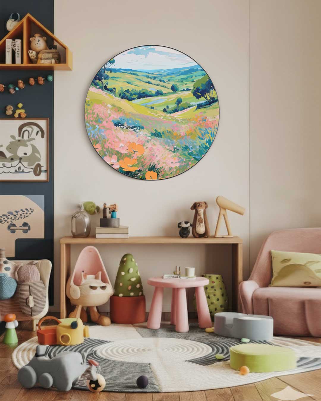 Landschapsdroom Muurcirkel-WallArtistic