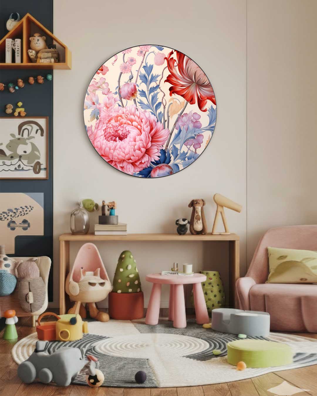 Bloemenpracht Muurcirkel-WallArtistic