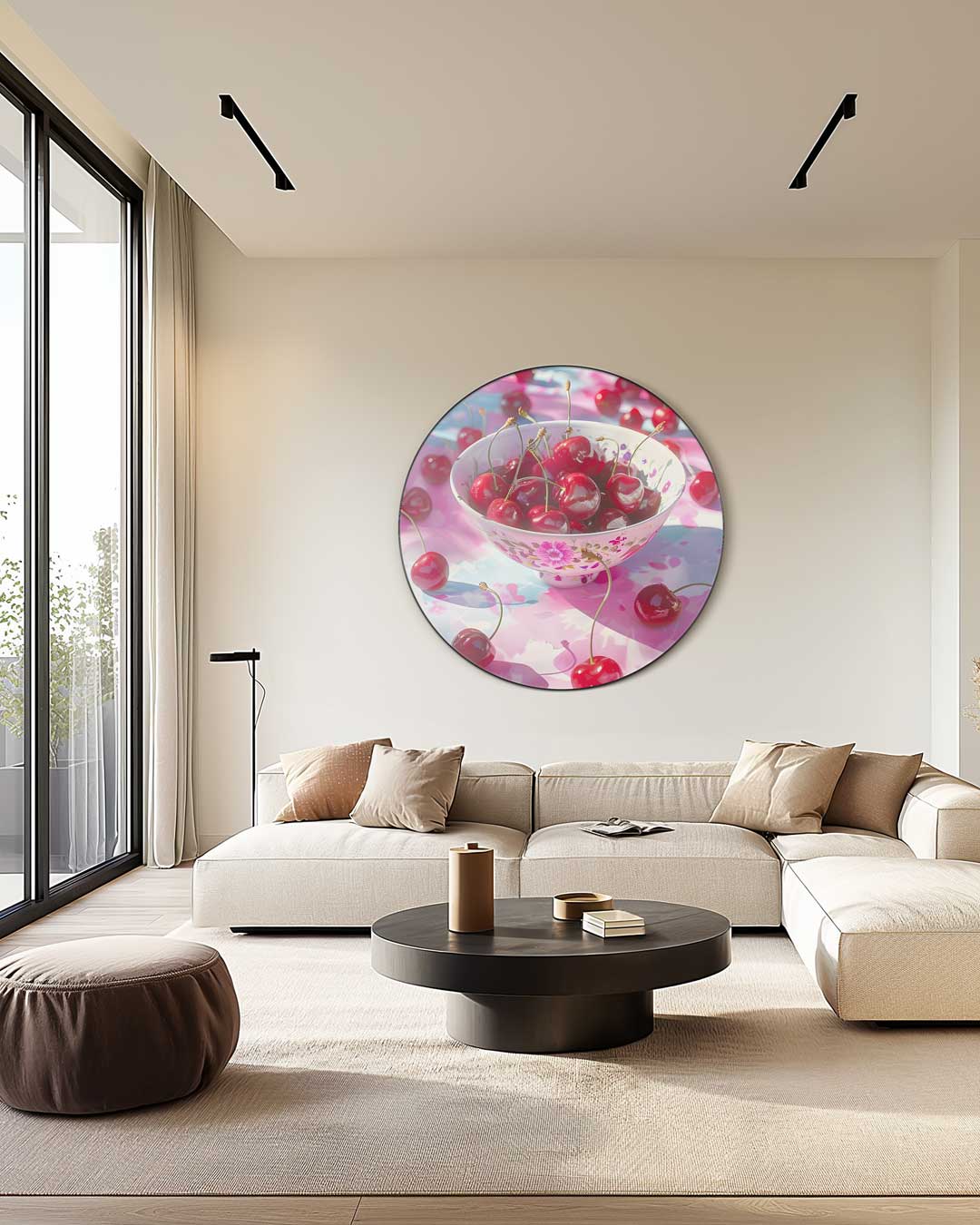 Zomerse Kersen Muurcirkel-WallArtistic