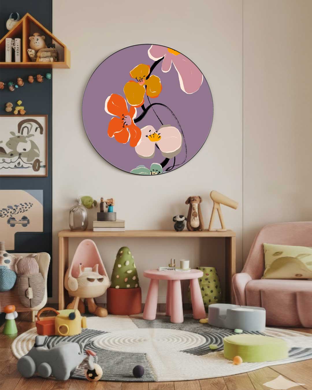 Bloemenpracht Muurcirkel-WallArtistic