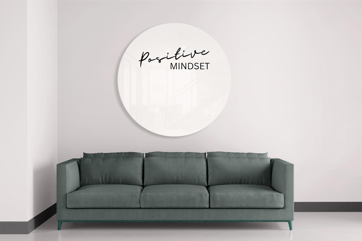Positive Mindset Muurcirkel-WallArtistic