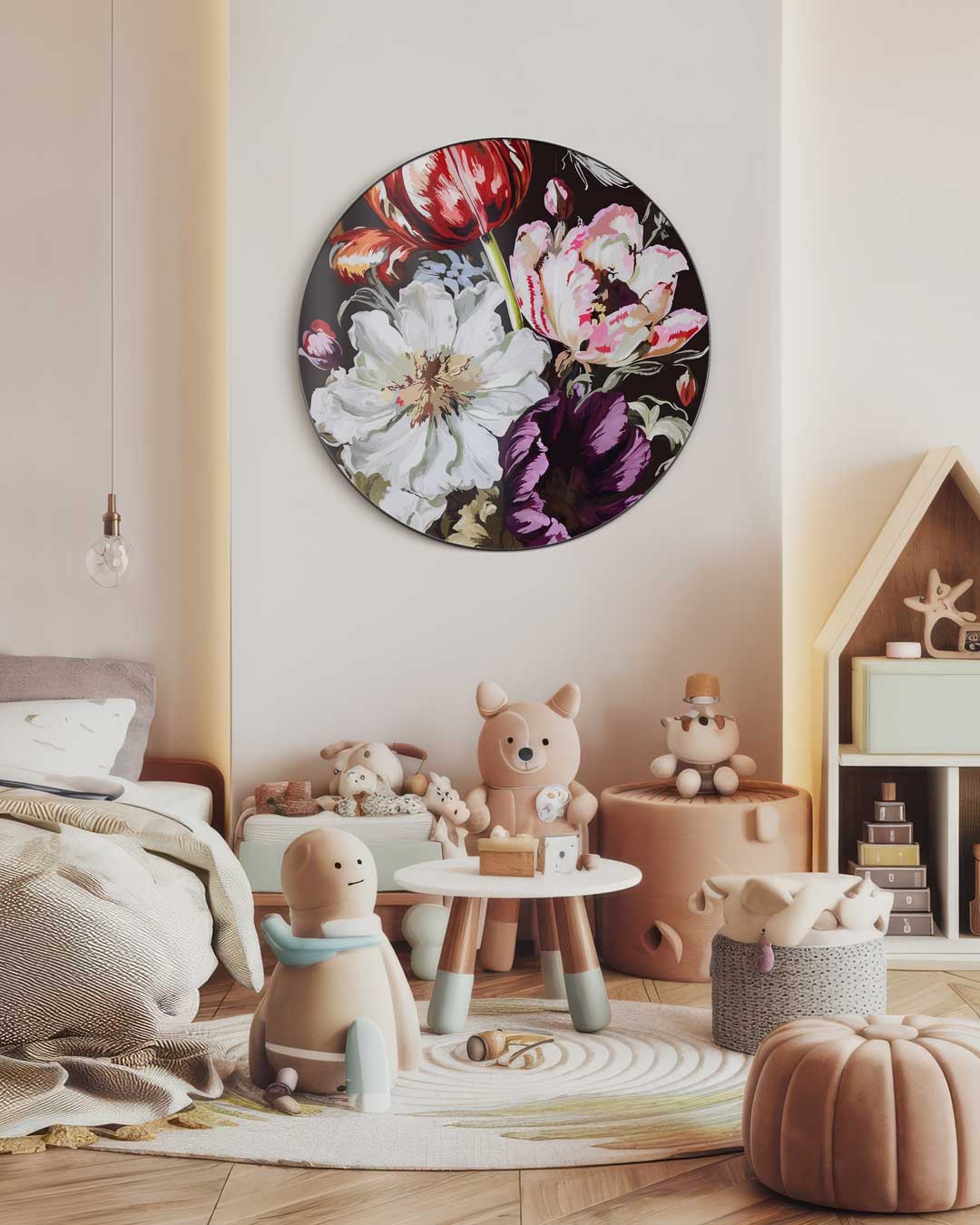 Bloemenpracht Muurcirkel-WallArtistic