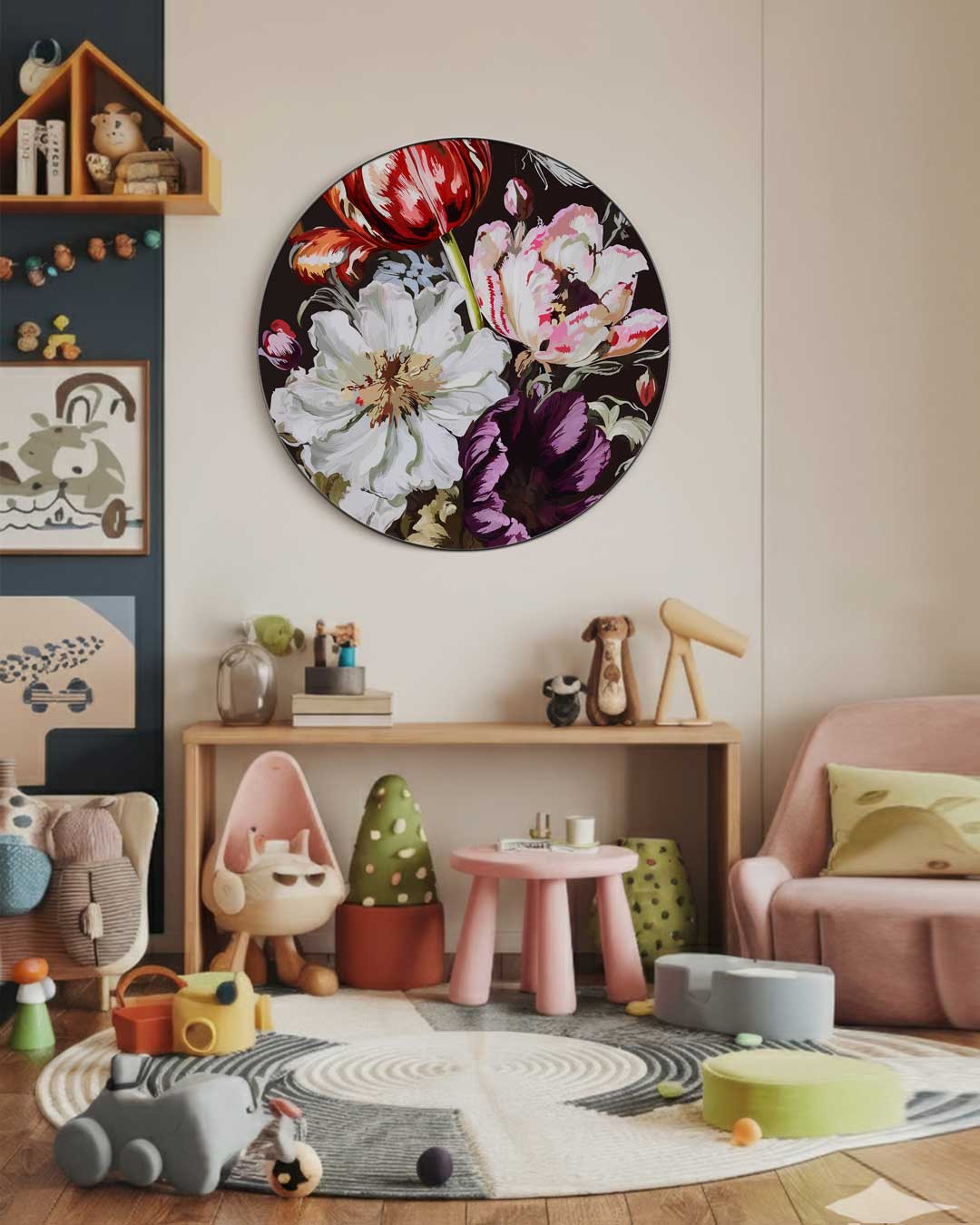 Bloemenpracht Muurcirkel-WallArtistic