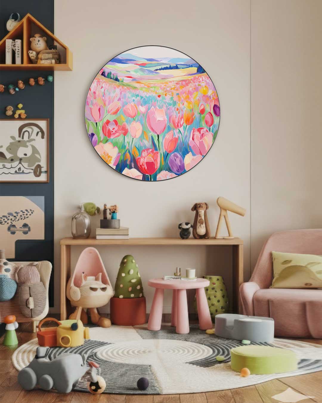 Bloemenweelde Muurcirkel-WallArtistic