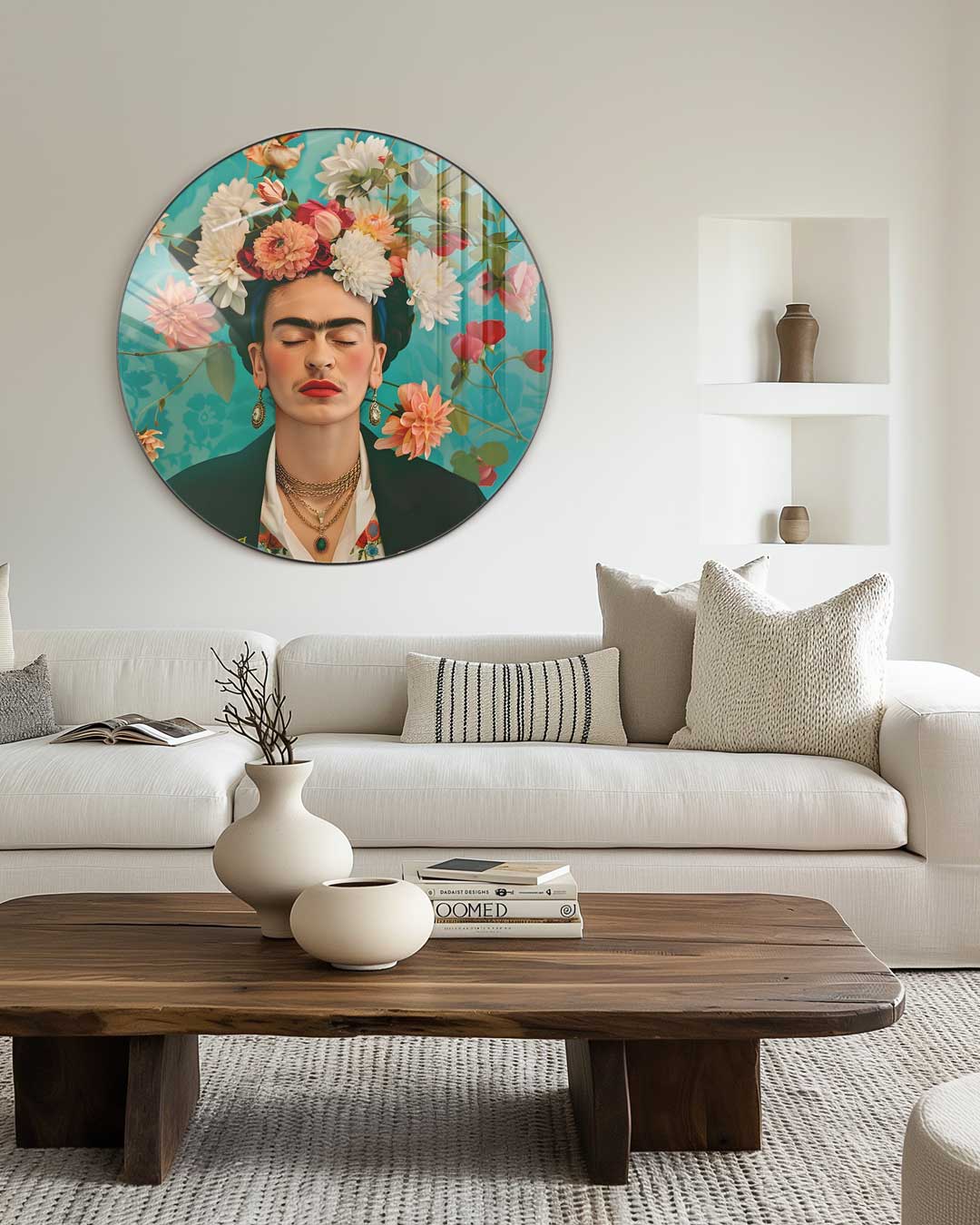 Bloemrijke Inspiring Muurcirkel-WallArtistic