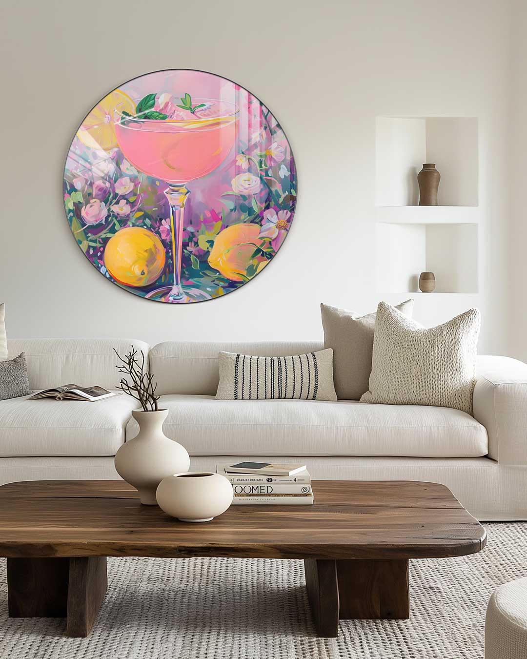 Zomerse Bloesem Cocktail Muurcirkel-WallArtistic