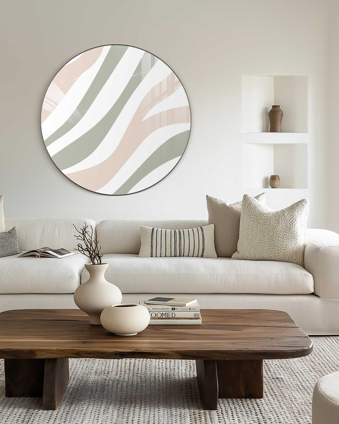 Trendy Zebra Muurcirkel-WallArtistic