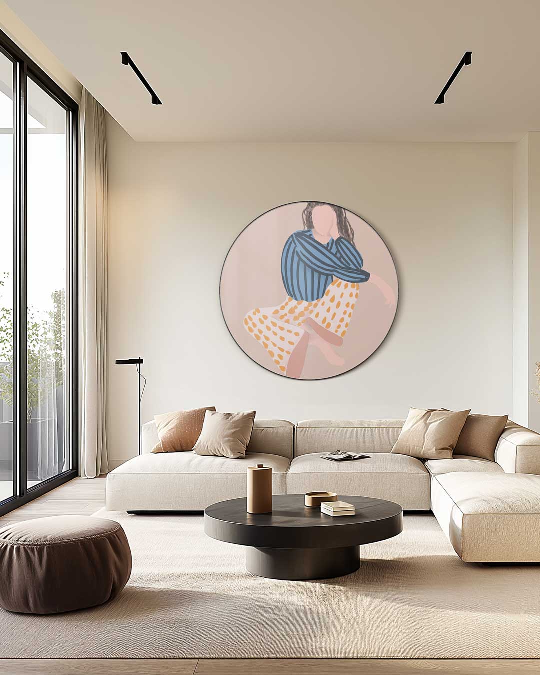 Stijlvolle Vrouwelijke Muurcirkel-WallArtistic