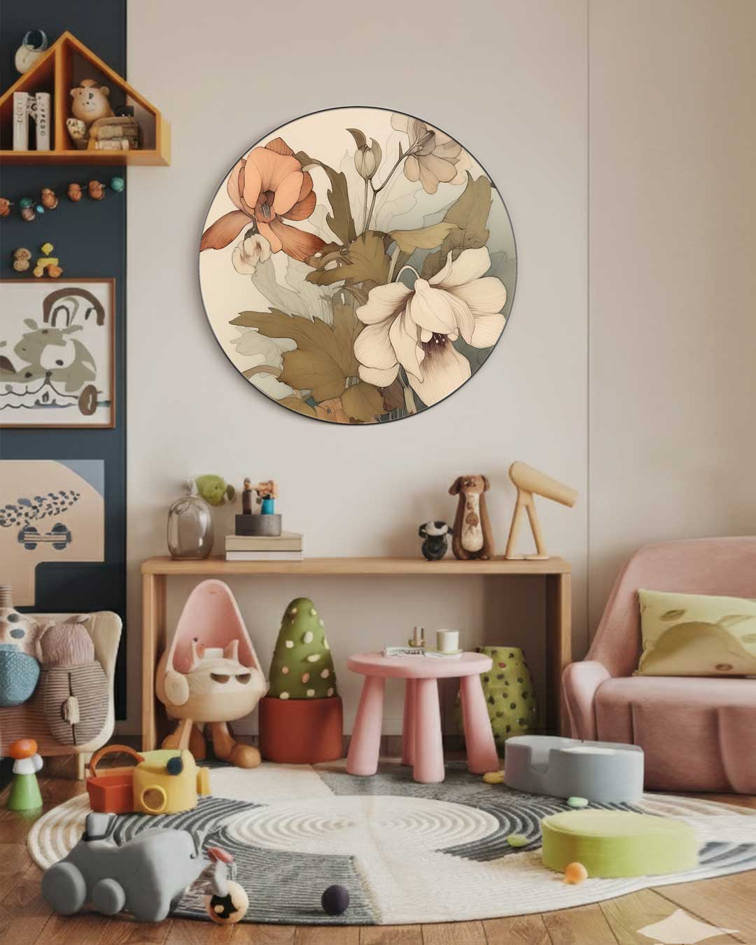 Bloemenpracht Muurcirkel-WallArtistic