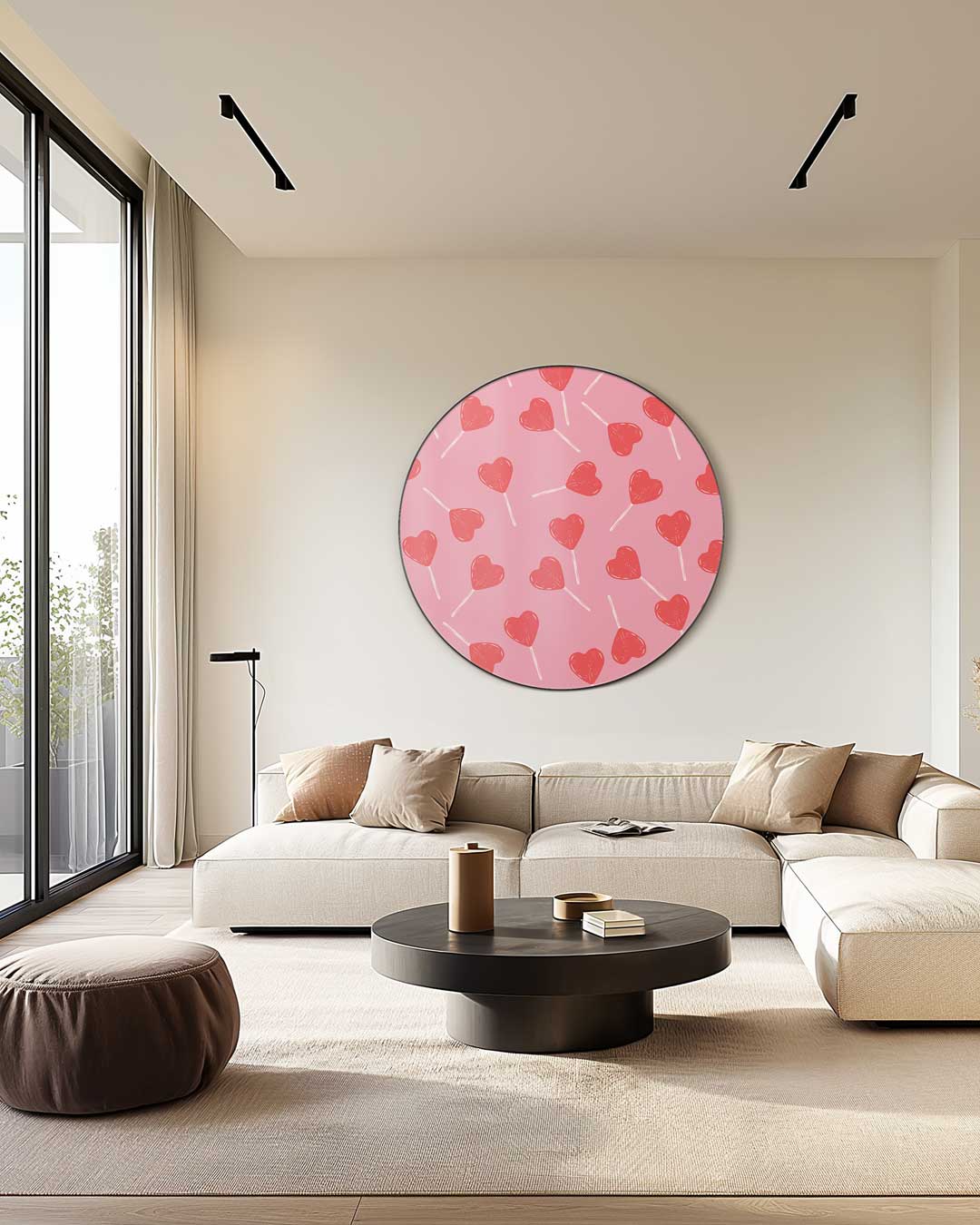 Hartjes Lolly Muurcirkel-WallArtistic
