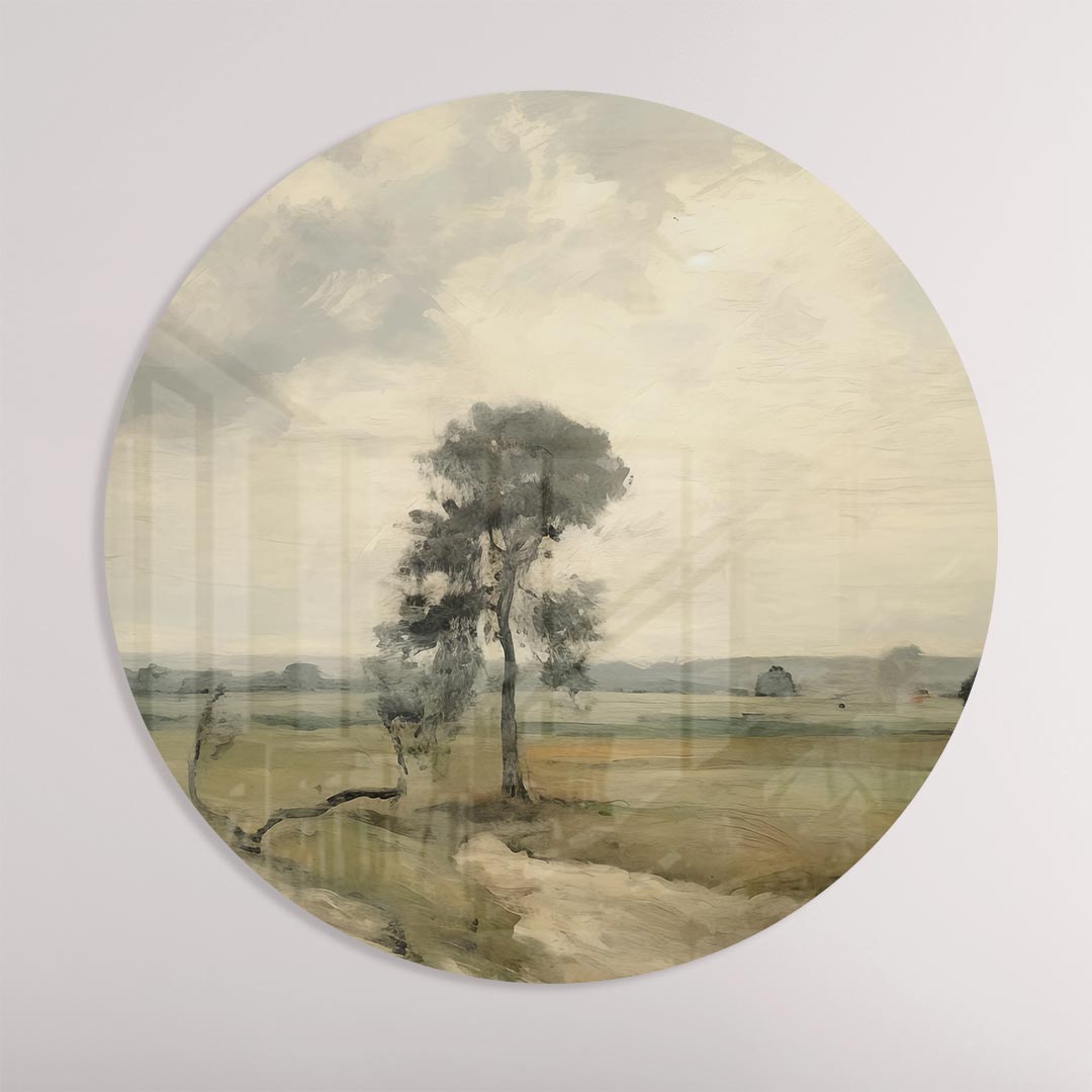 Dromerige Boomlandschap Muurcirkel-WallArtistic