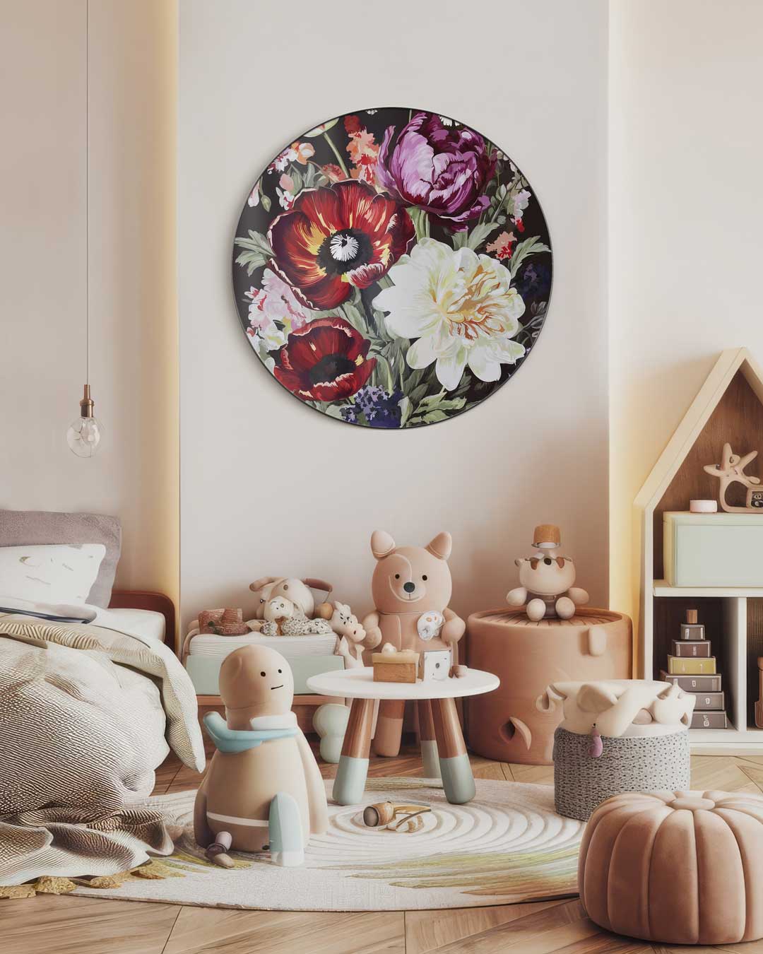 Bloemenpracht Muurcirkel-WallArtistic