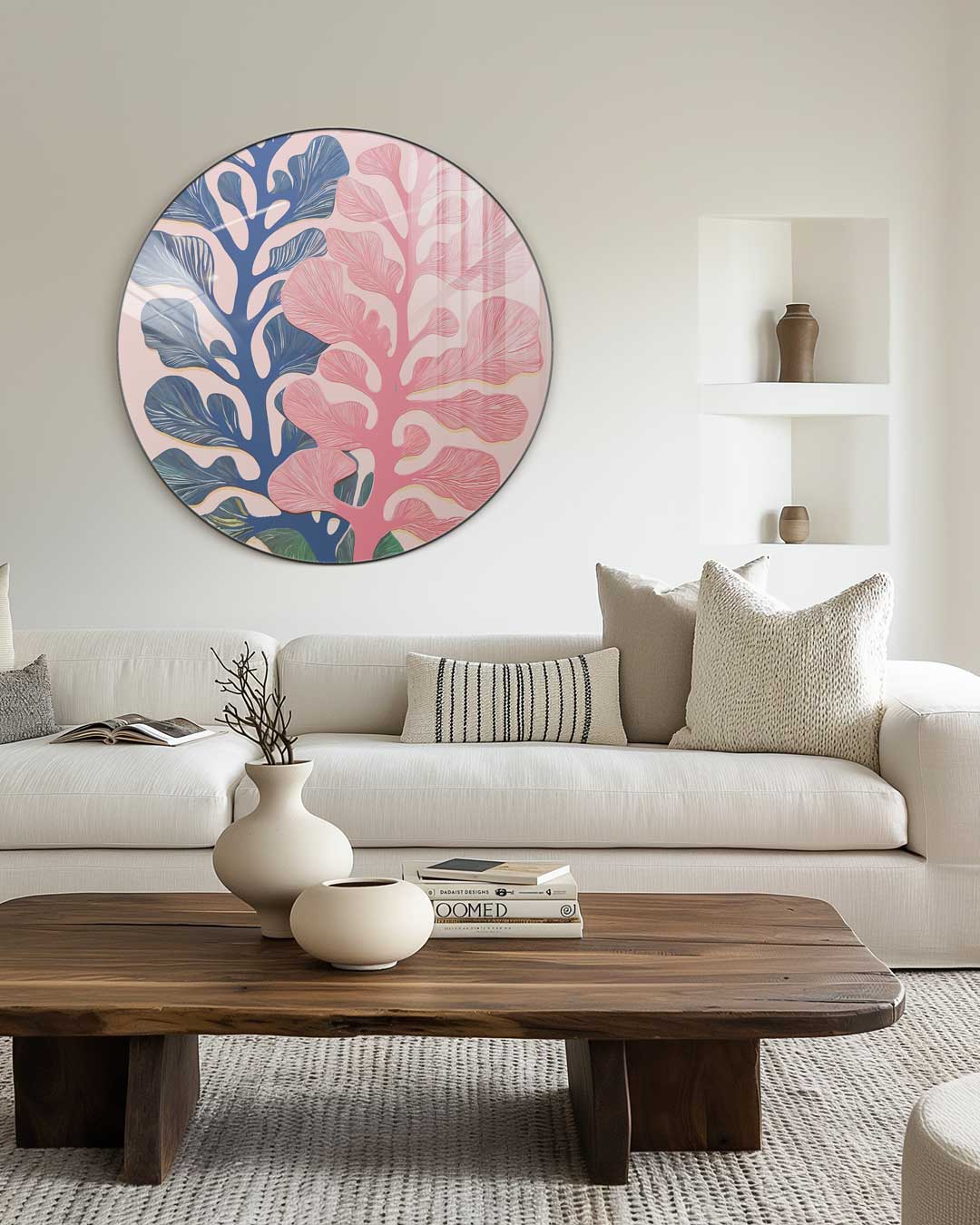 Stylish Botanische Muurcirkel-WallArtistic