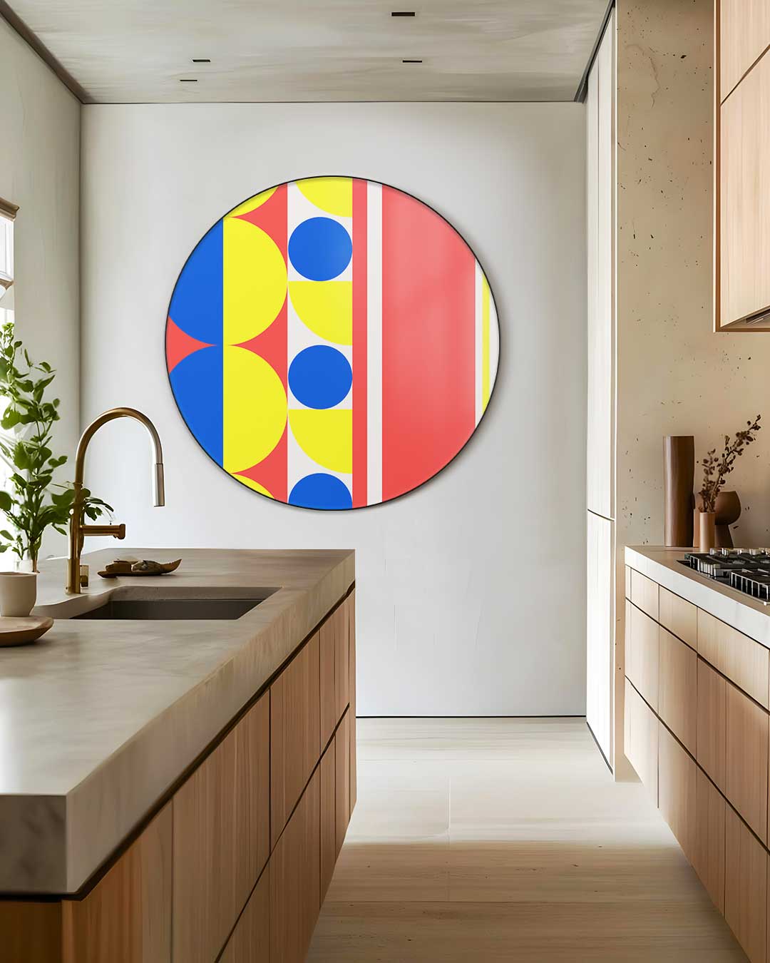 Kleurrijke Geometrische Muurcirkel-WallArtistic