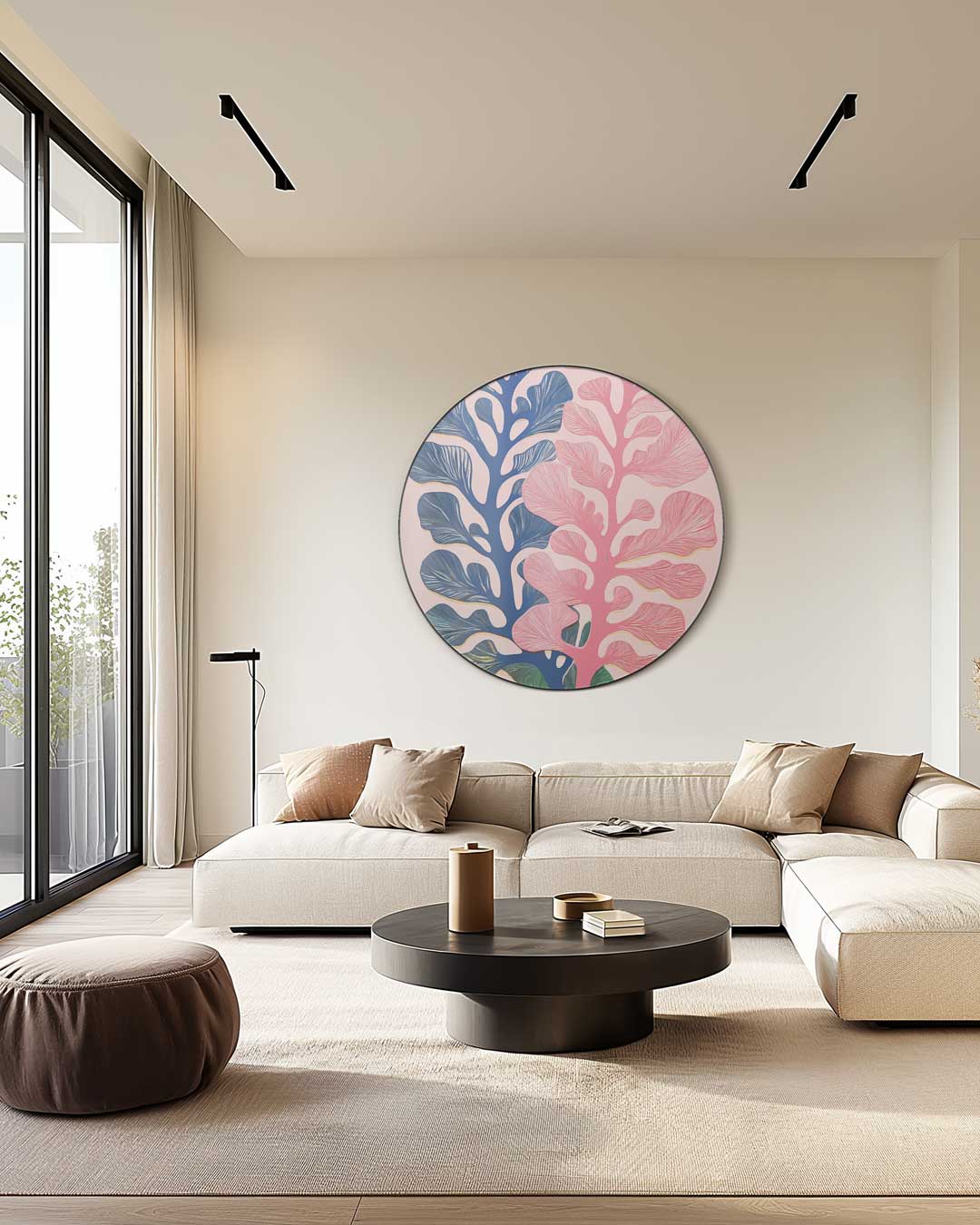 Stylish Botanische Muurcirkel-WallArtistic