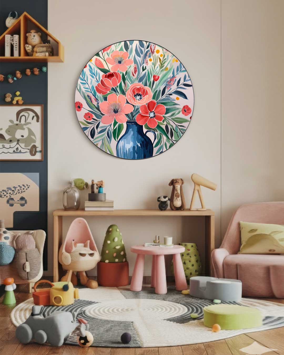 Bloemenpracht Muurcirkel-WallArtistic