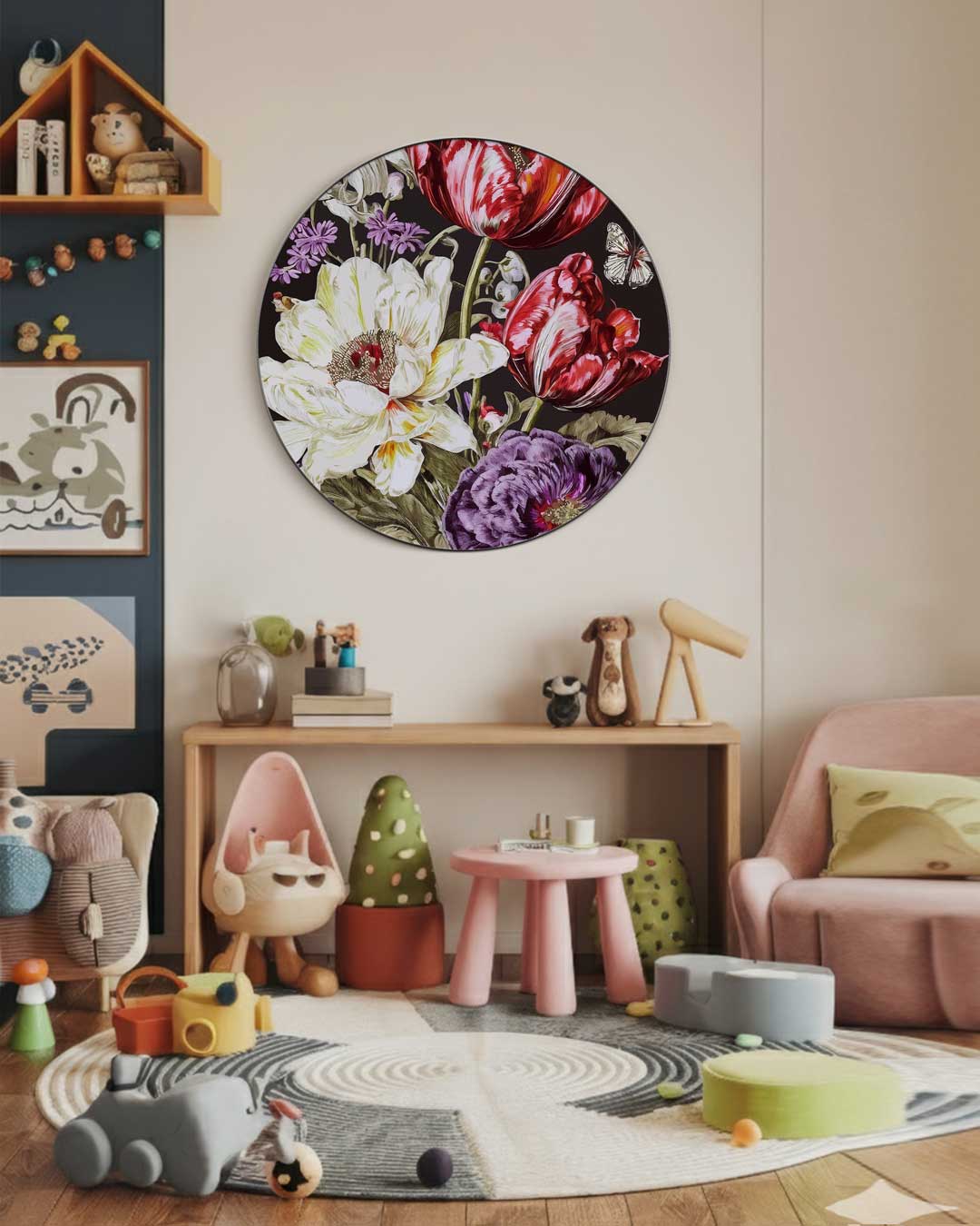 Bloemenpracht Muurcirkel-WallArtistic