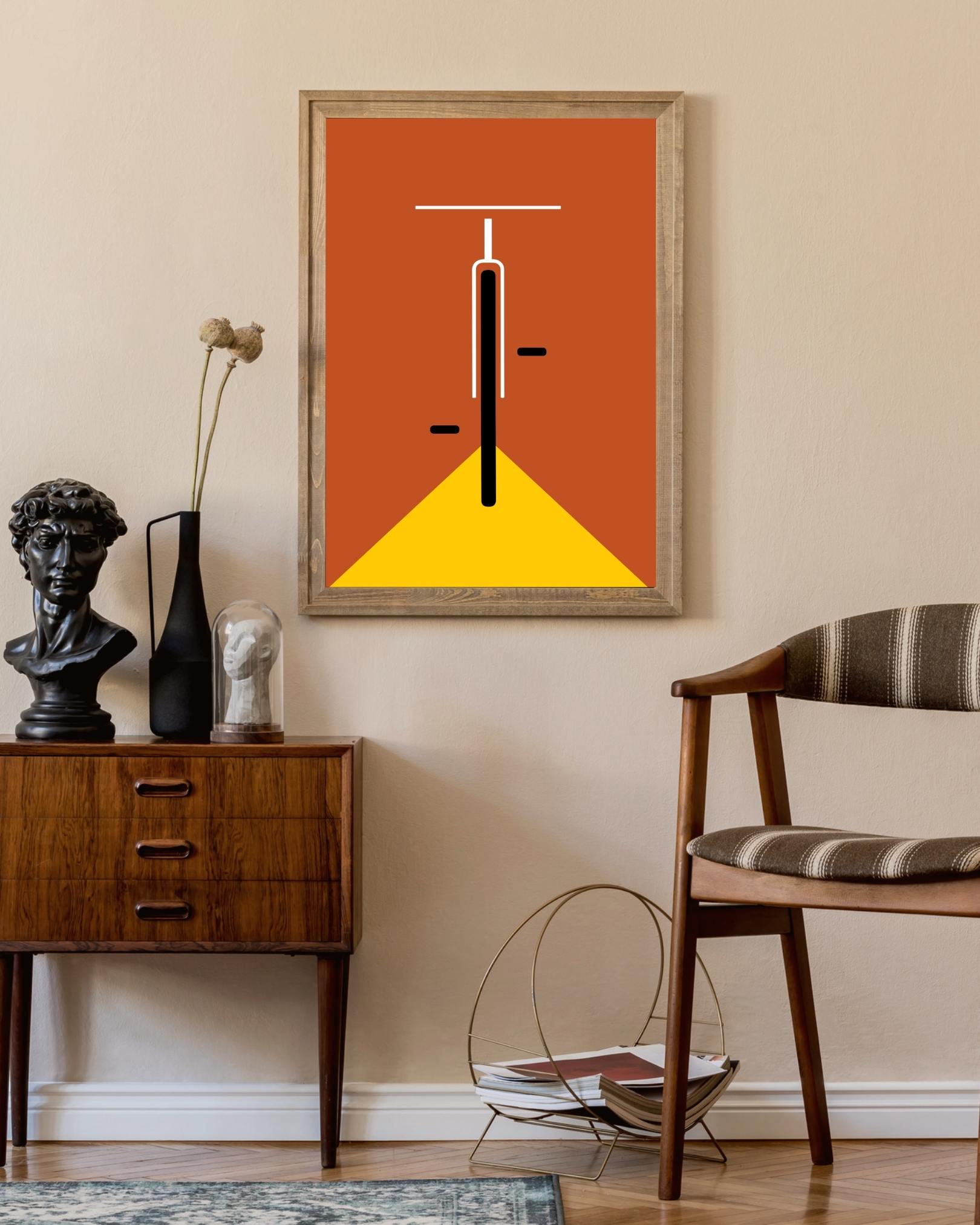 Fiets rood Poster
