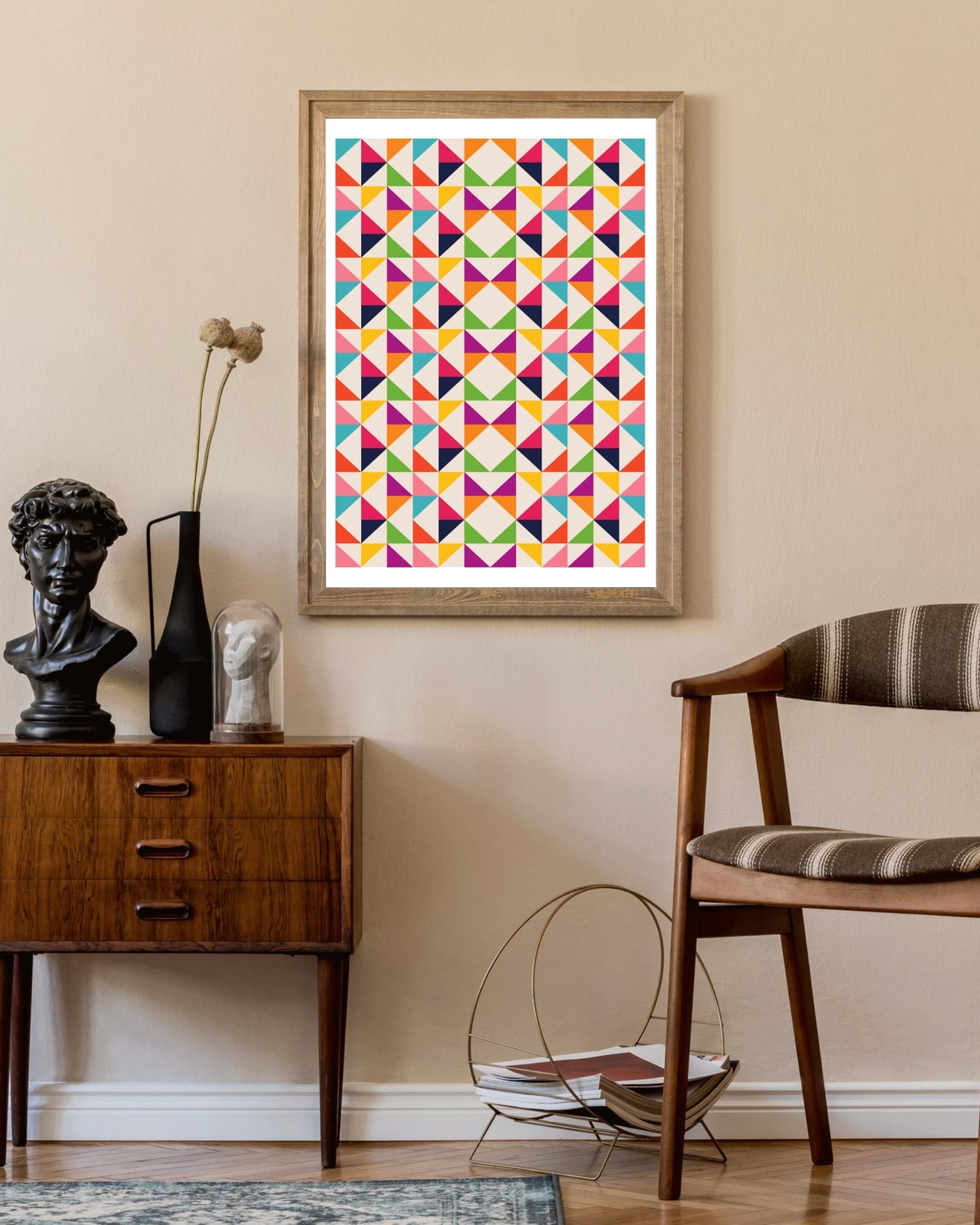 S zwart Poster