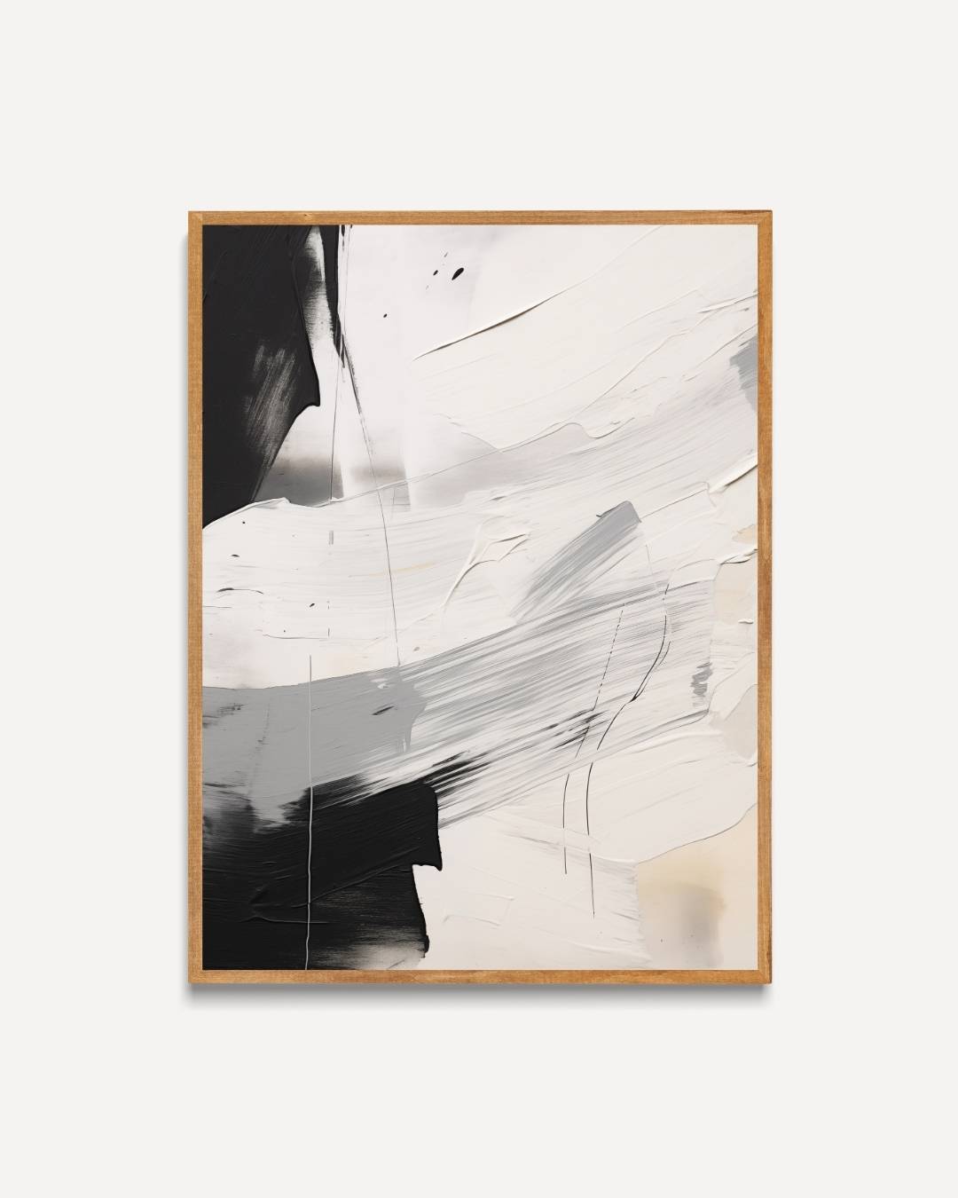 Abstracte penseelstreek Poster