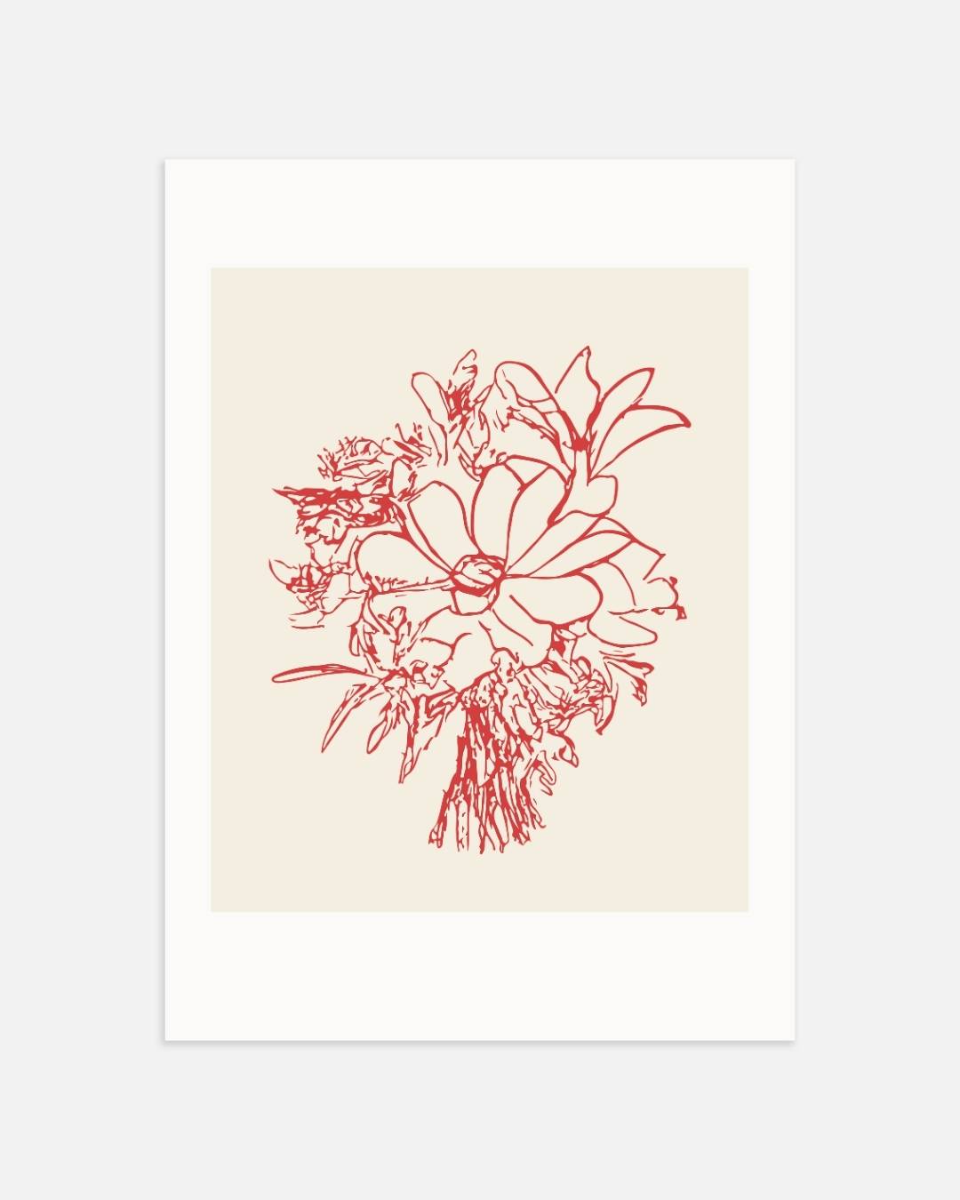 Rode bloem Poster