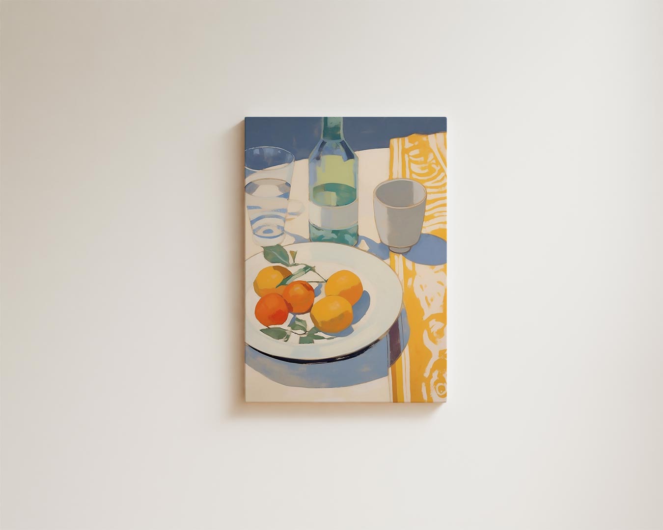 Fruit en streepjeskleed