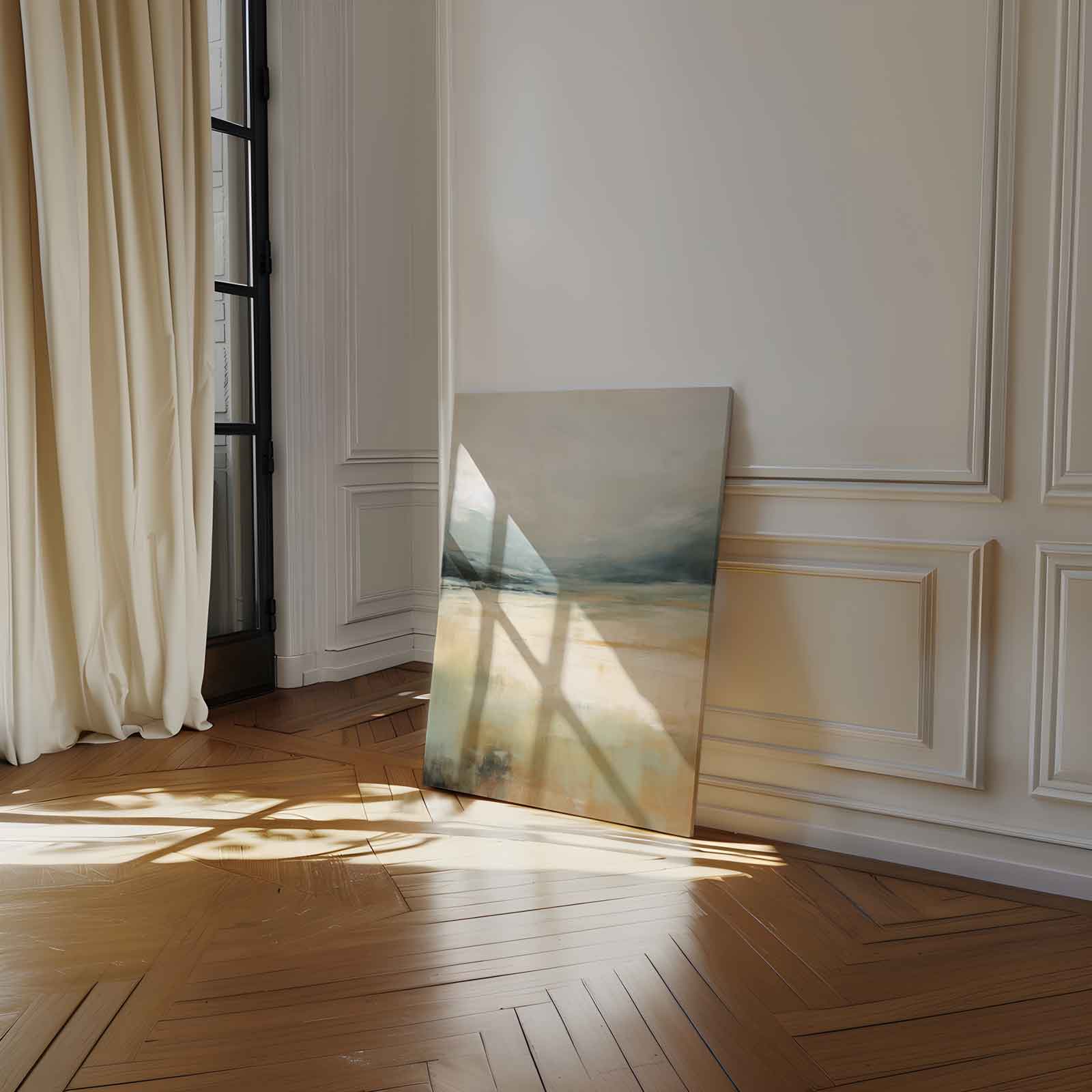 Nebliges Tal im Licht