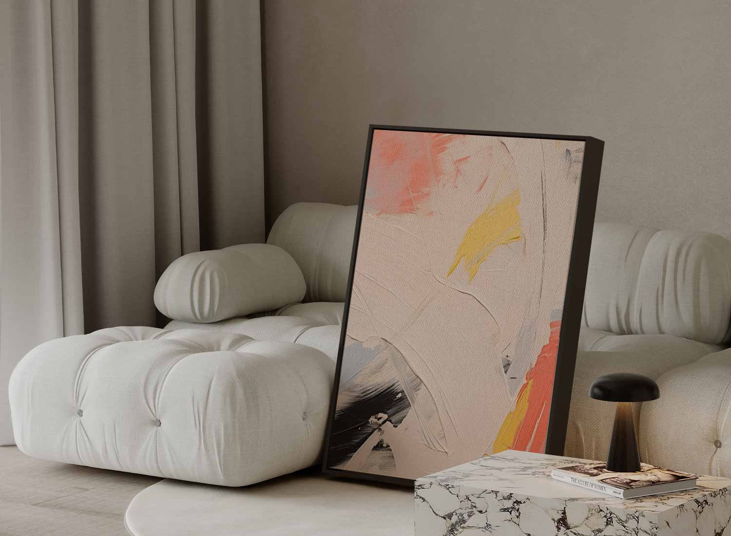 Abstracte zonsopkomst met gele toetsen