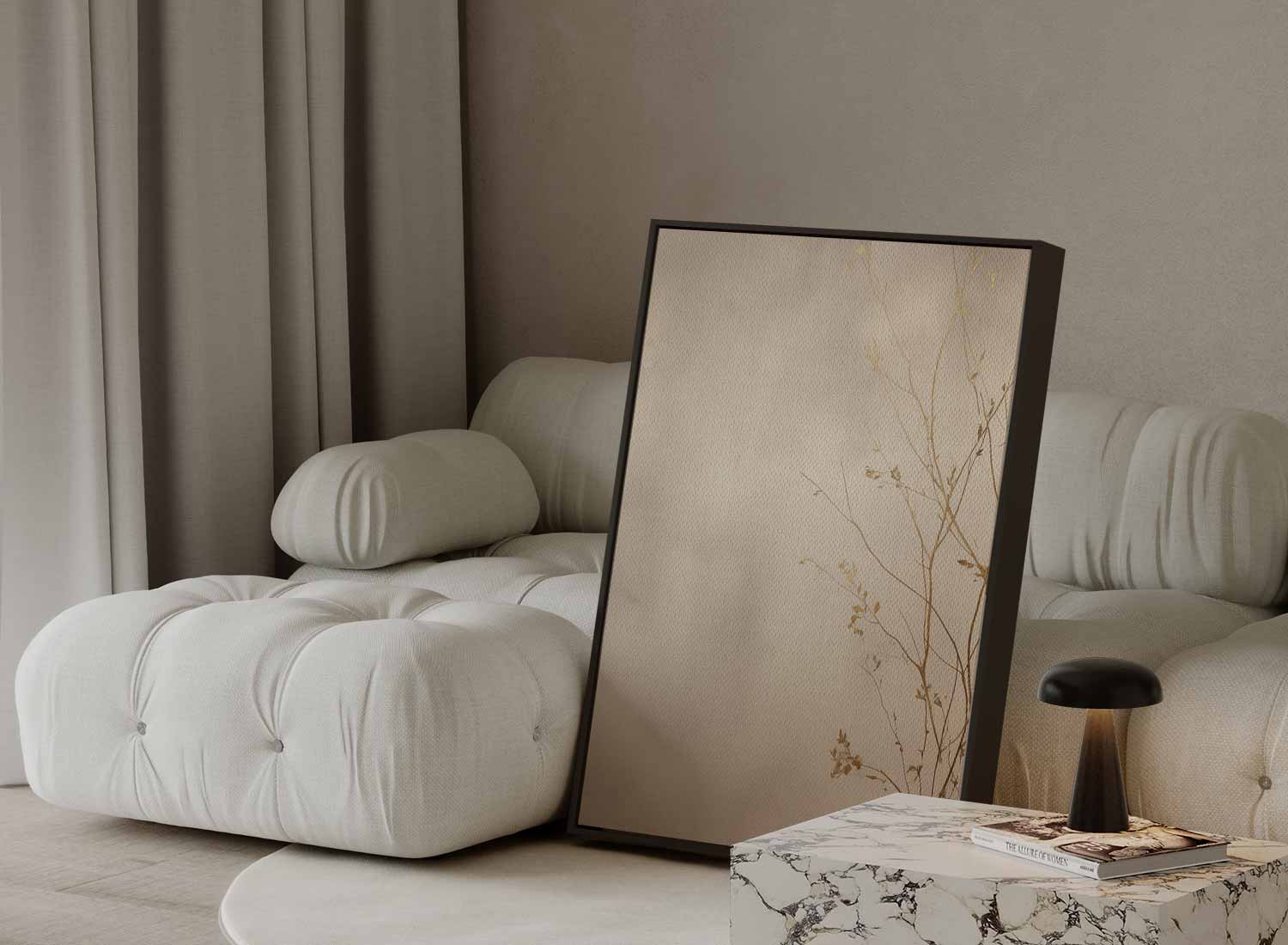 Takjes in goud op beige achtergrond