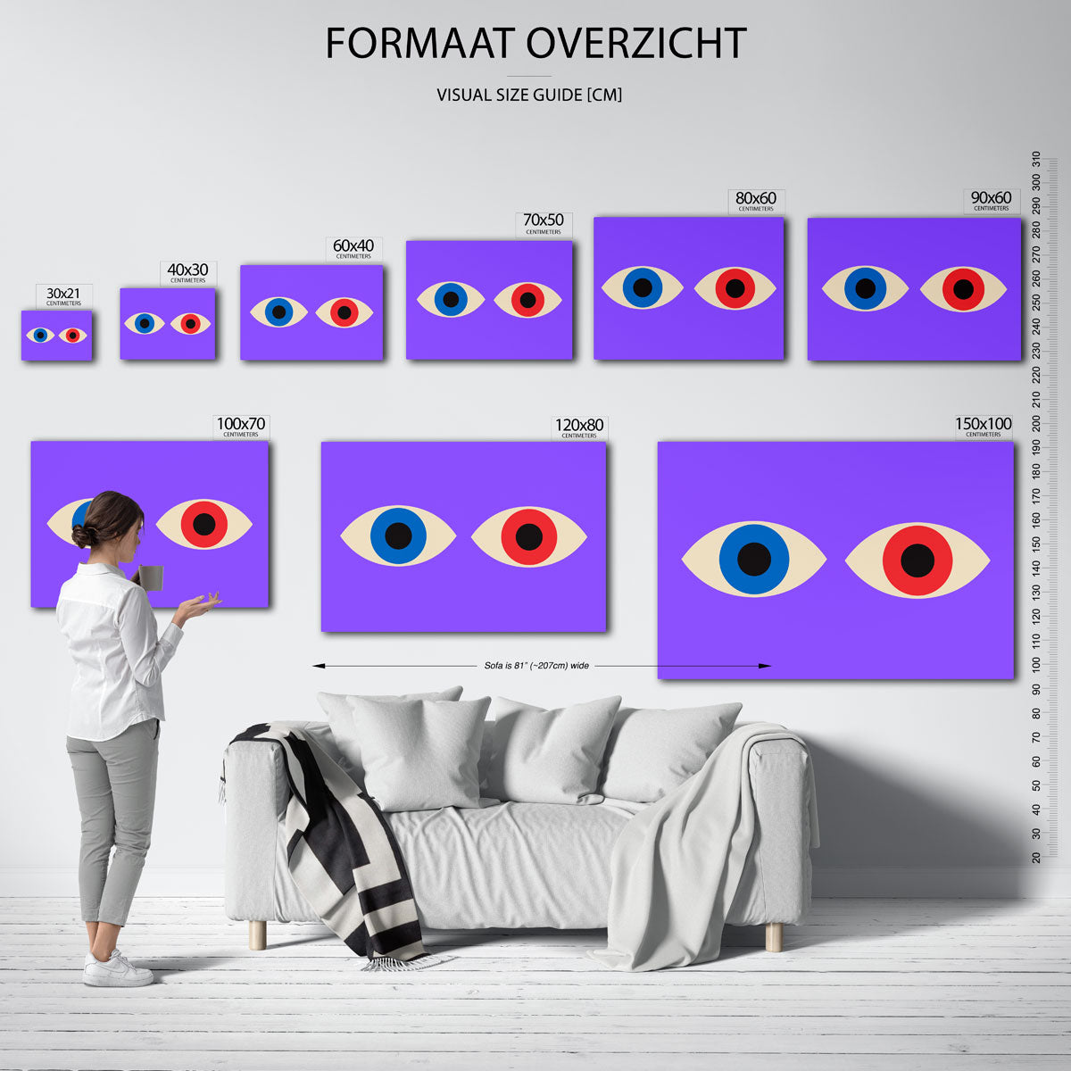 Oogvormen en kleur Poster
