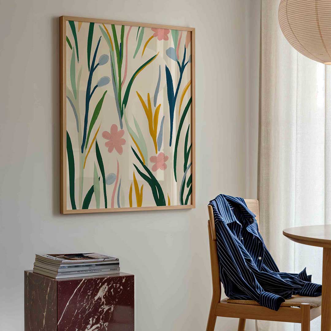 Bloemen en bladeren Poster