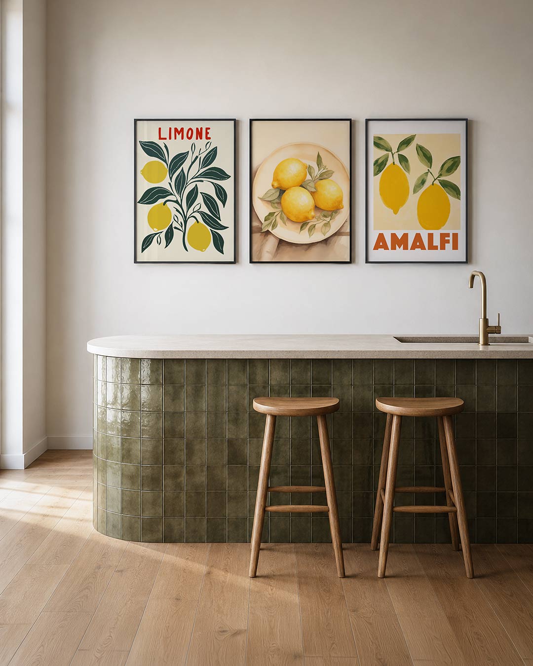 Citroen en bladeren Posterset