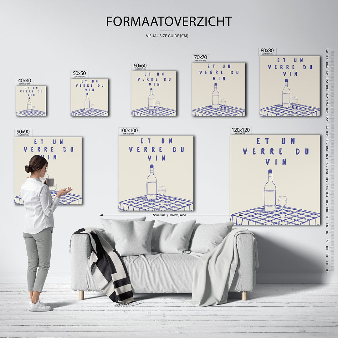 Wijn en tafel Kunstwerk