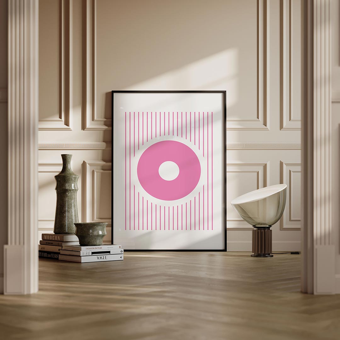 Cirkel en lijnen Poster