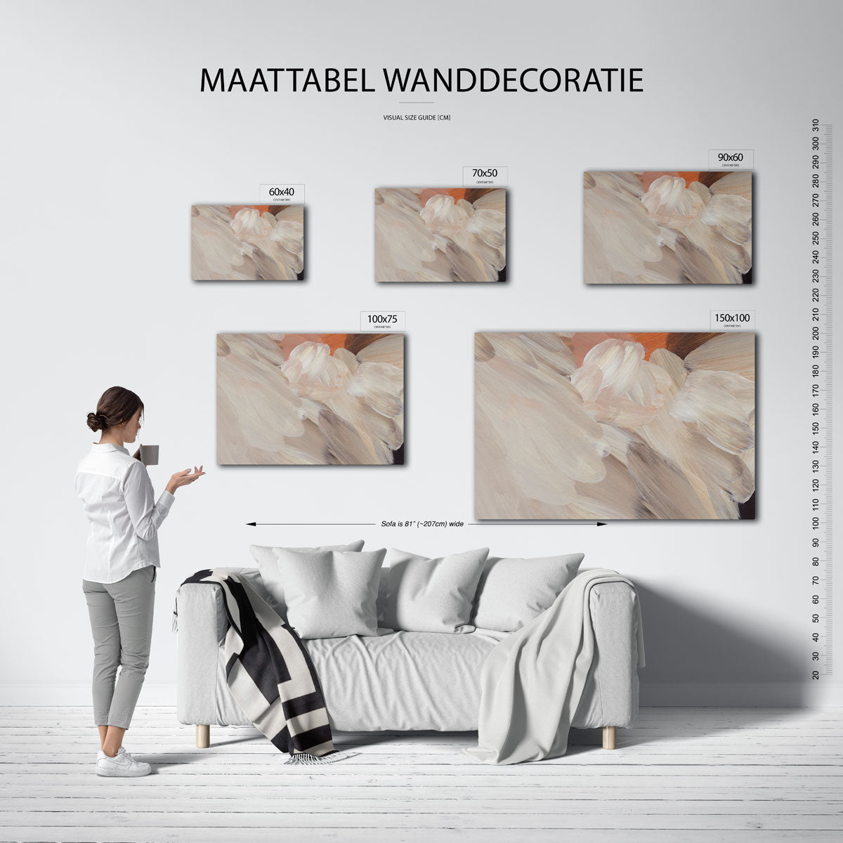 Organische penseelstreken Kunstwerk