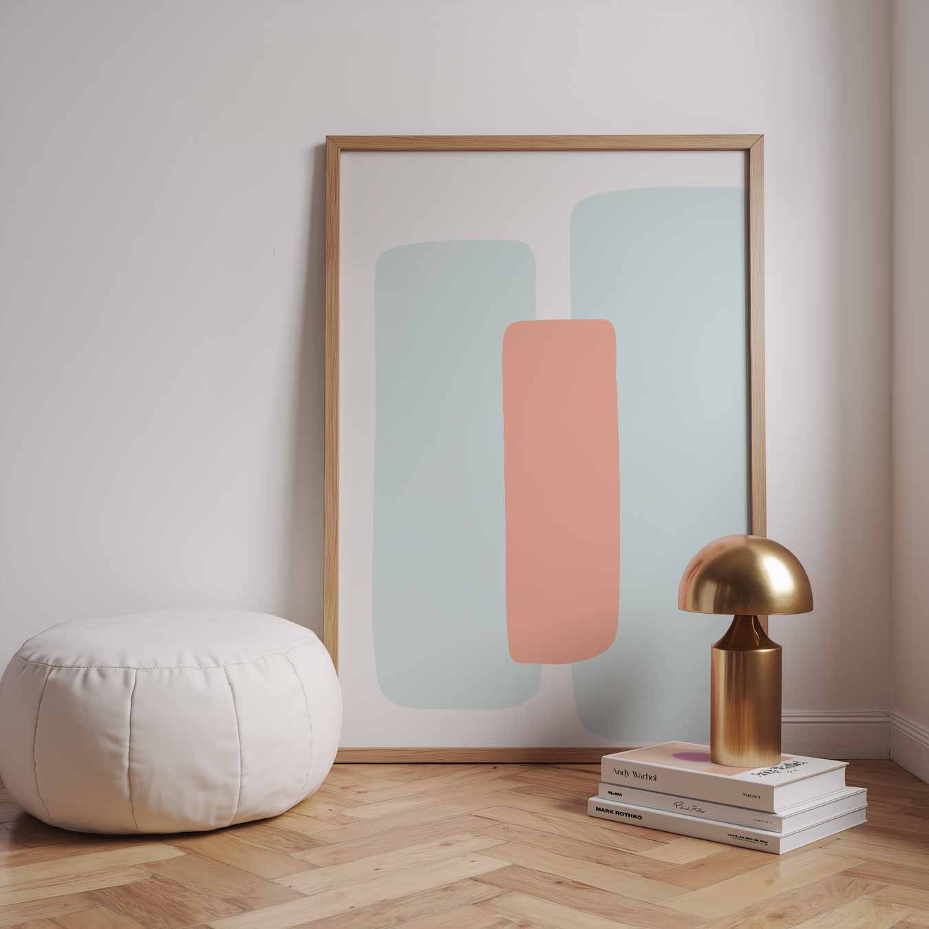 Zachte Kleuren Abstracte Poster-WallArtistic