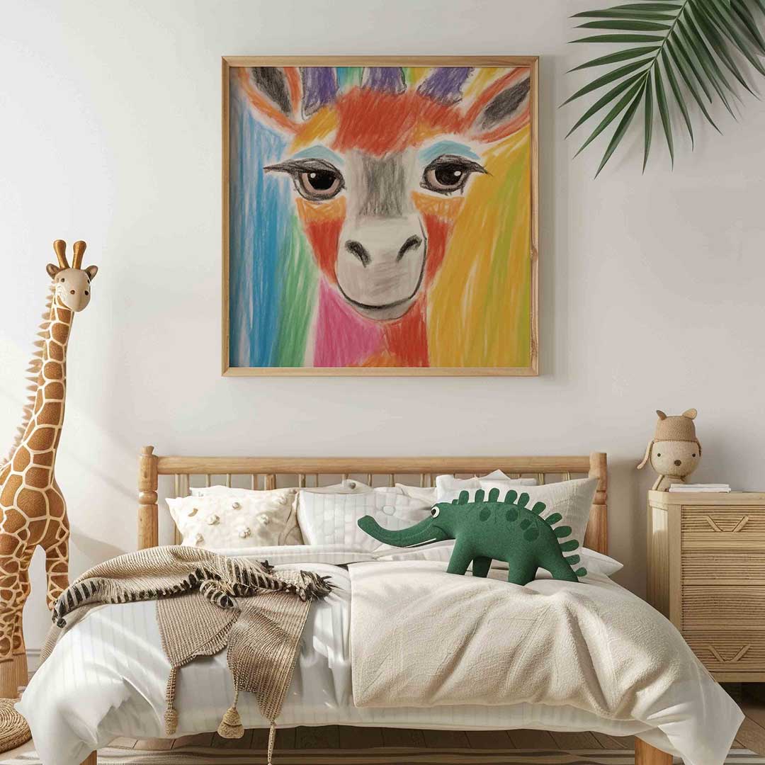 Kleurrijke dierenkop Poster
