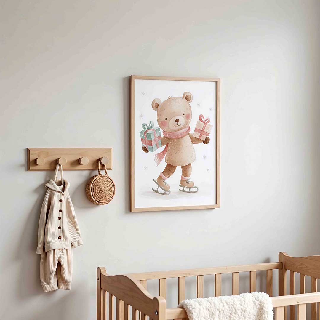 Ijsbeer met cadeaus Poster