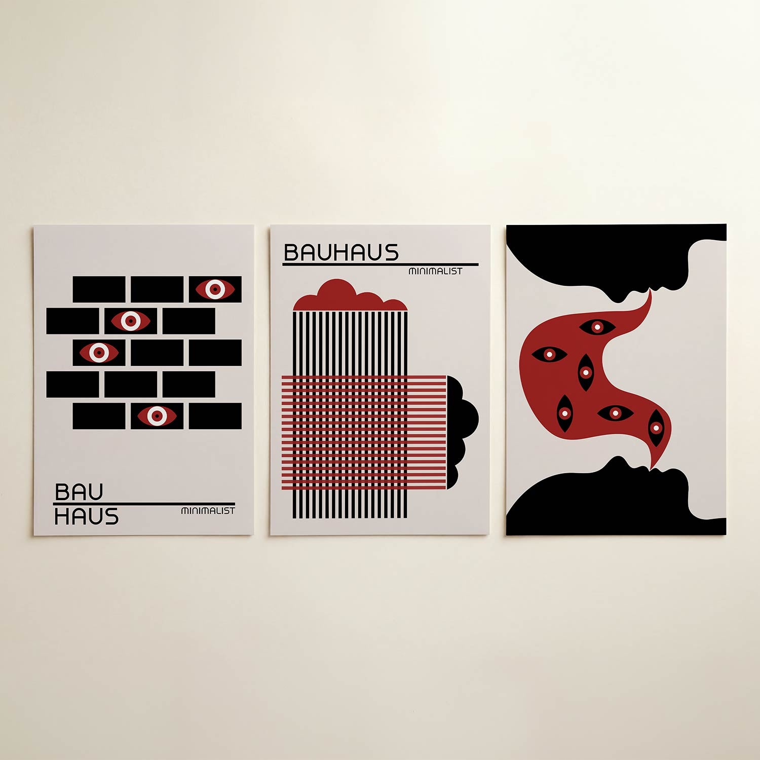 Oogpatroon en vlakken Posterset