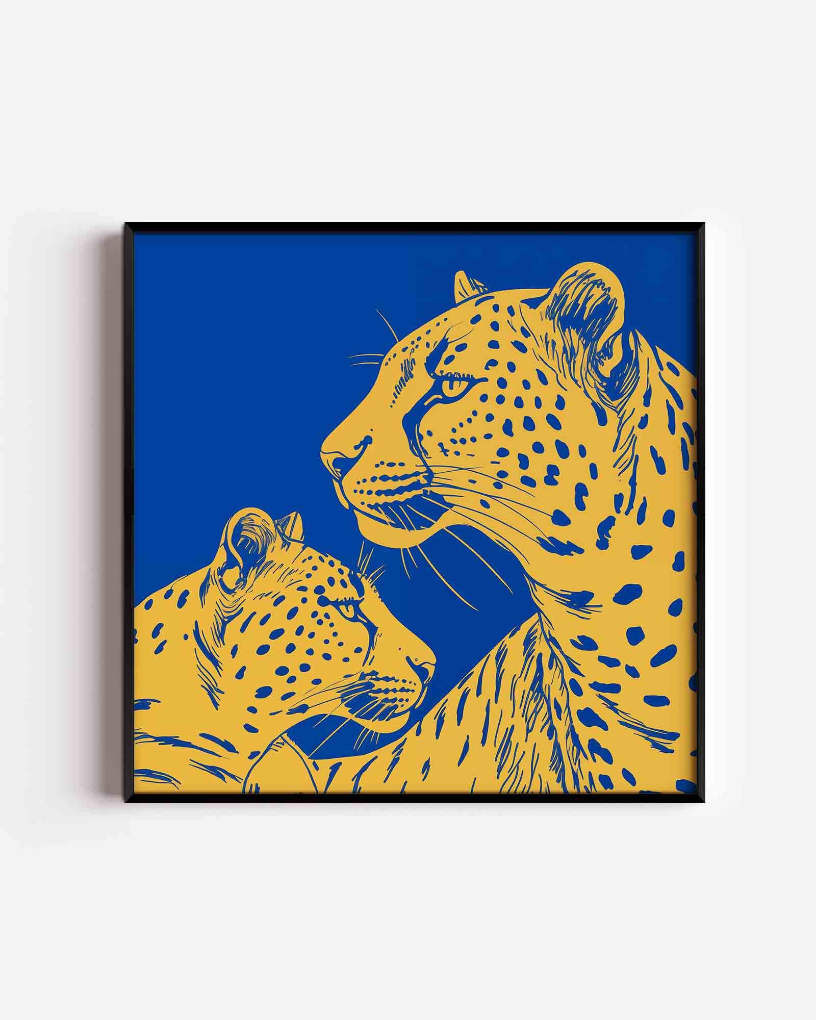 Twee luipaarden Poster
