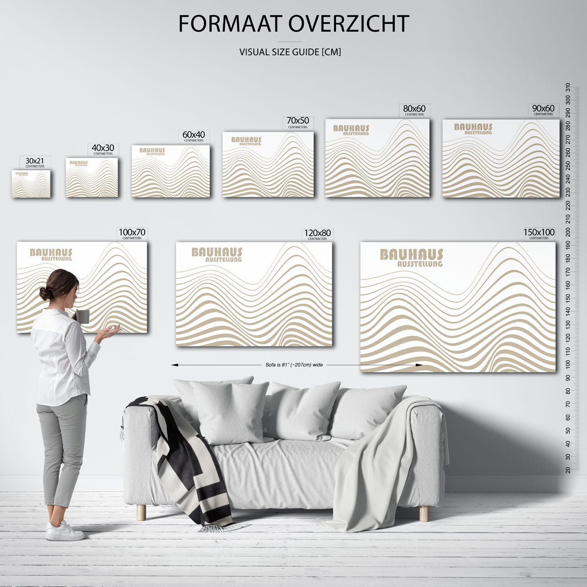 Golvend lijnenspel Poster